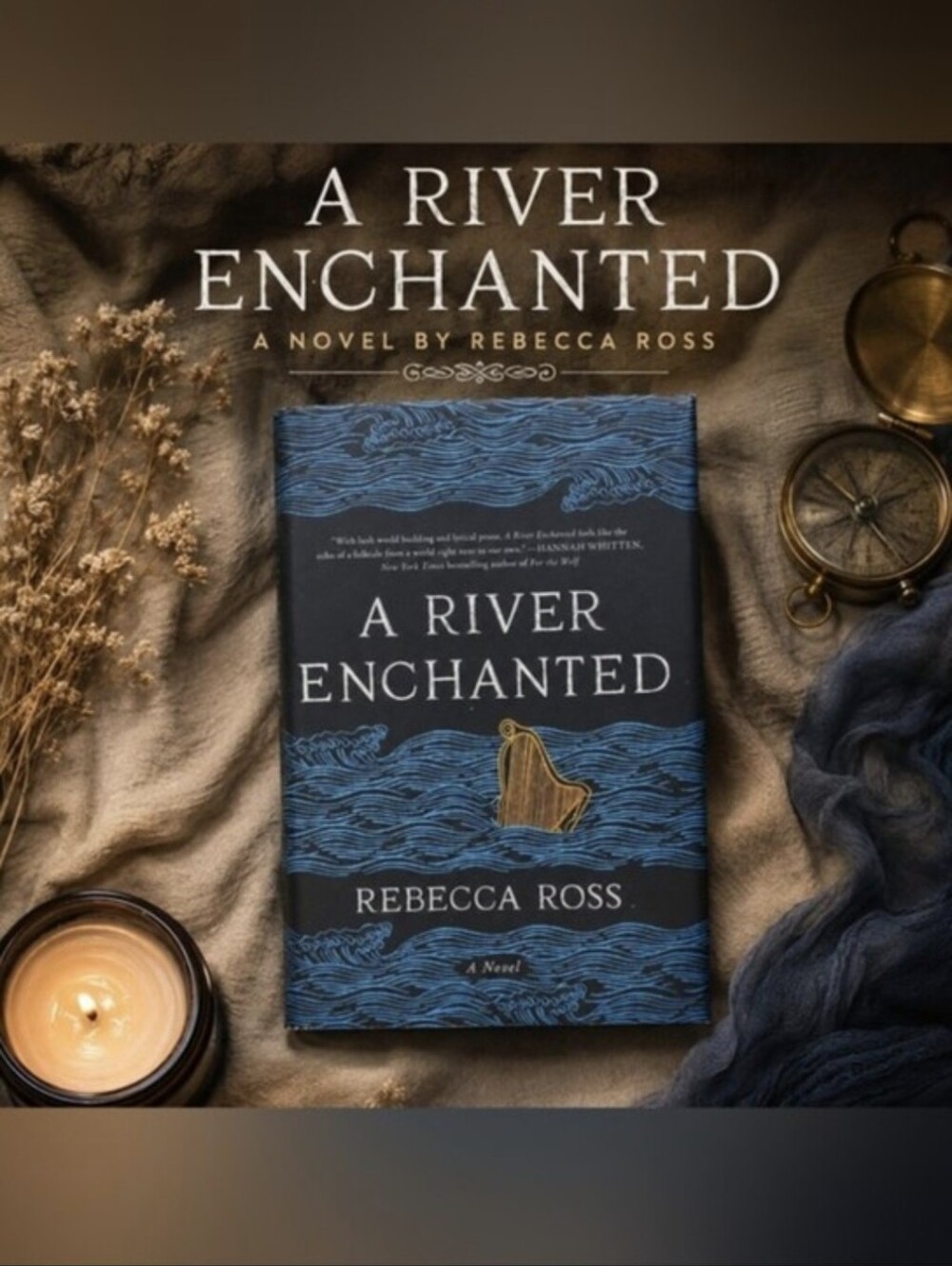 'A River Enchanted' Hardcover Book - Blue